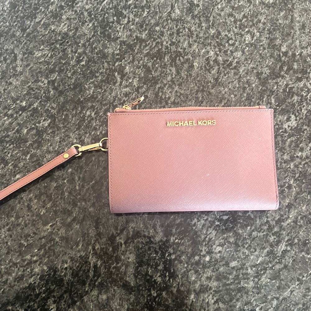 Michael Kors pink wristlet/ wallet